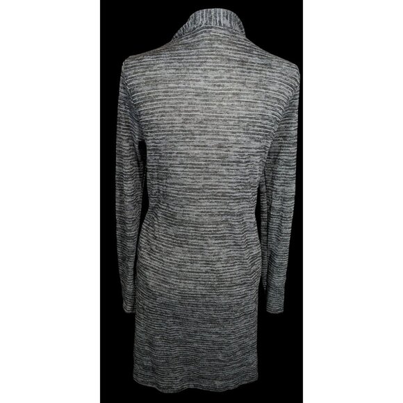 Jenny Boston Black And Grey Longline Cardigan - Picture 2 of 5